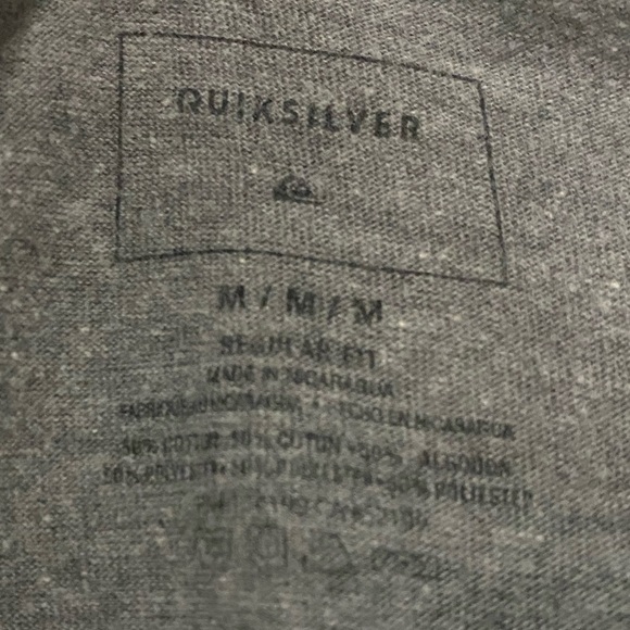 Quiksilver gray and blue logo graphic tee m - Picture 6 of 6